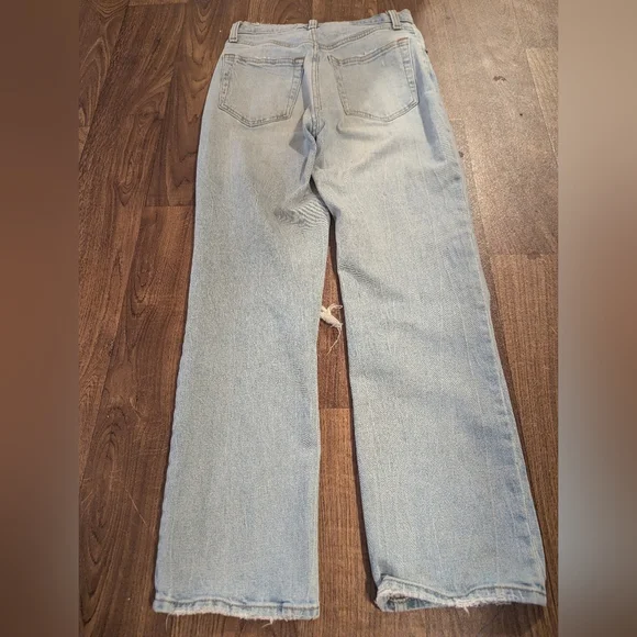 Abercrombie & Fitch Women High Rise Light Blue Jeans - Picture 7 of 8